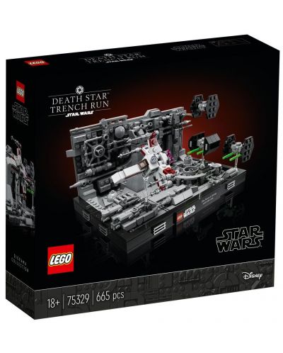 Конструктор LEGO Star Wars - Диорама на полета към шахтата на Death Star (75329) - 1